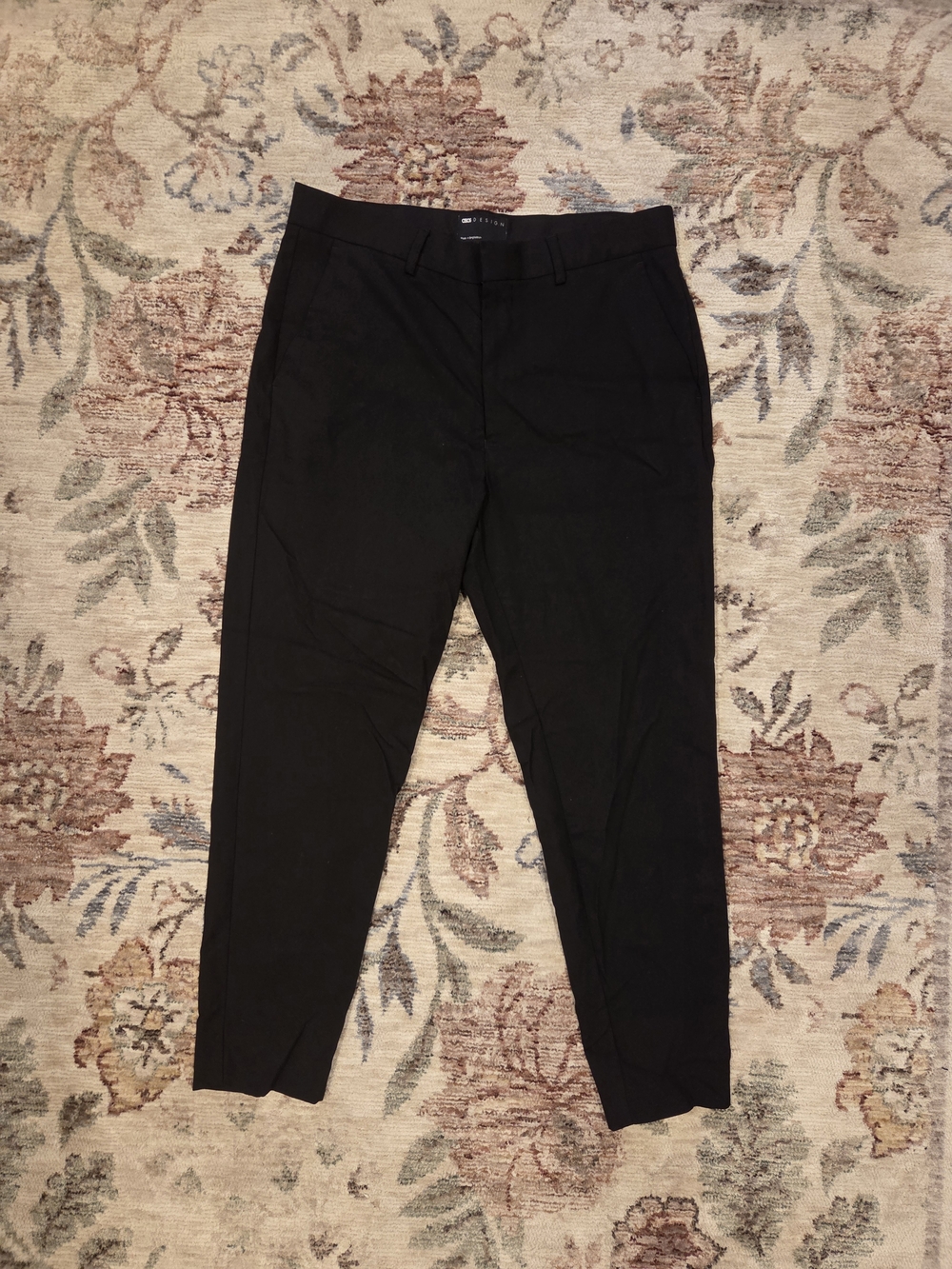 Asos Design Tapered Suit Trousers In Black